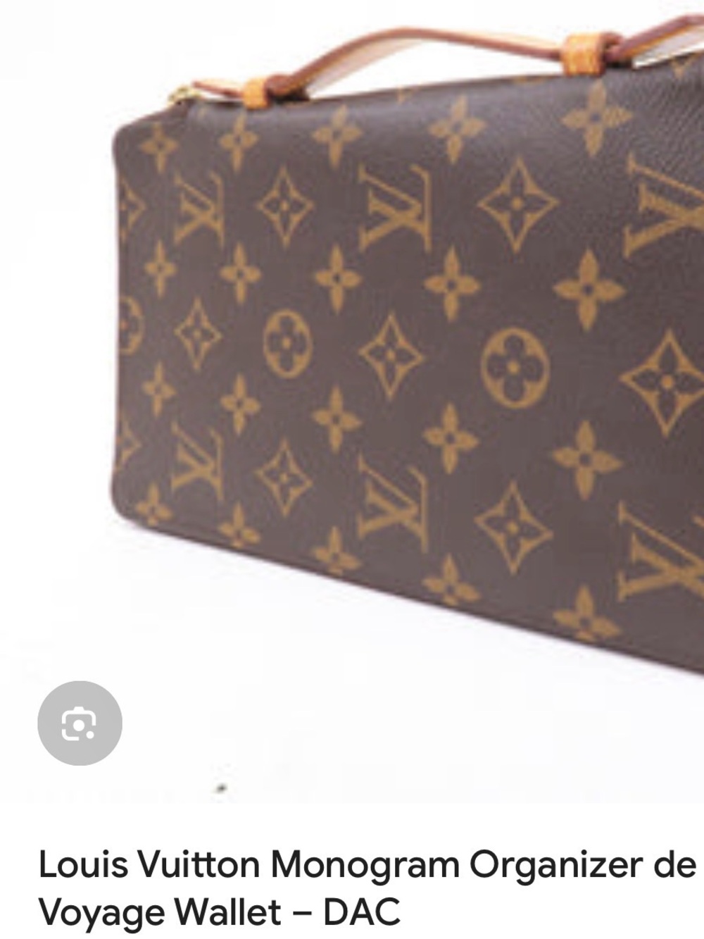 Louis Vuitton Monogram Canvas Travel Organizer Wallet in Brown and Tan